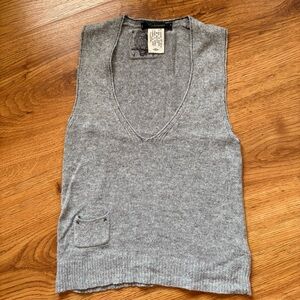 Cartonnier Anthropologie Gray Vest Silver Stitching XS